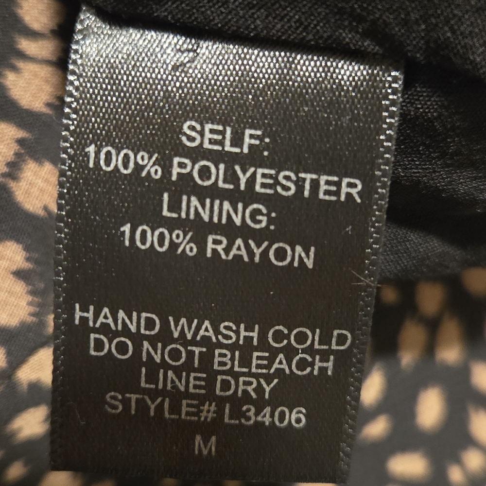 By Together Black and Tan Spotted Blouse - Picture 7 of 7